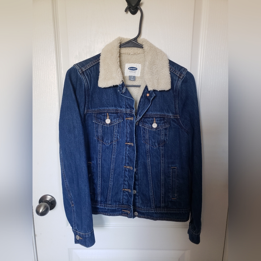 Denim sherpa jacket
